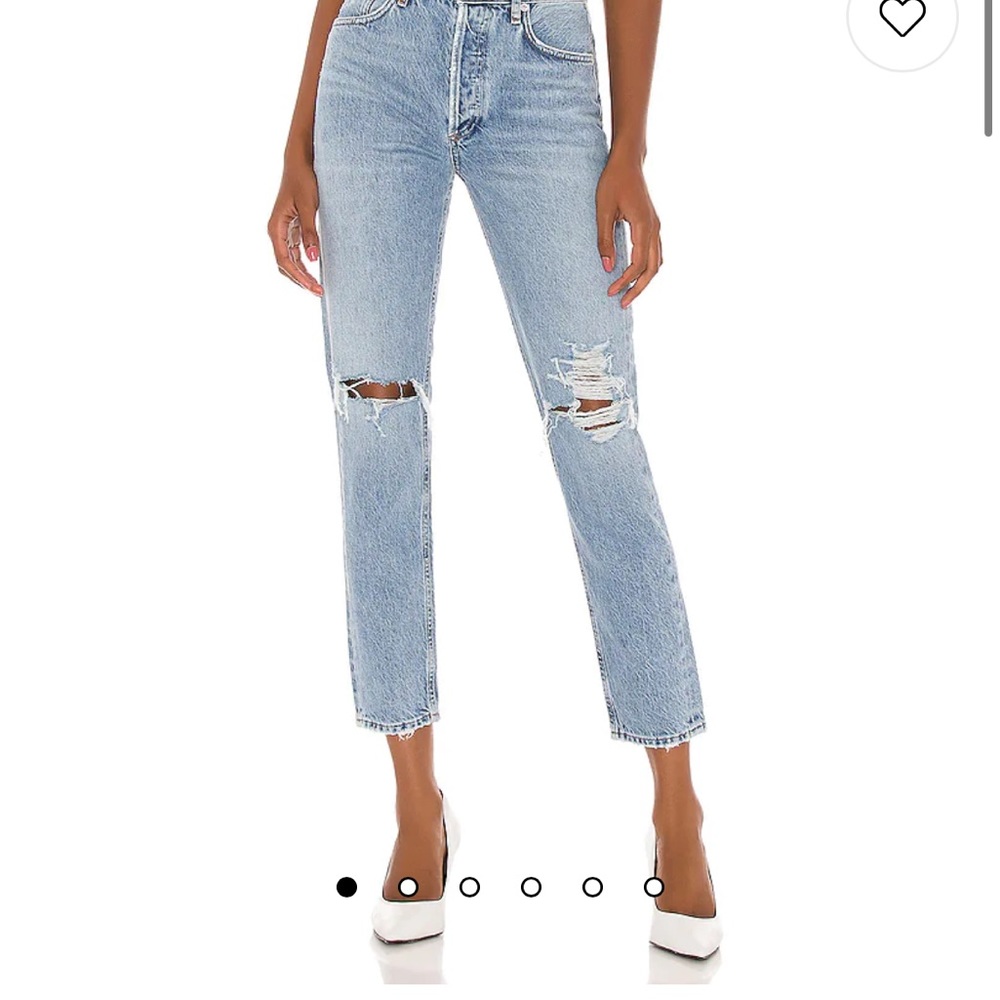 AGOLDE ripped straight pants - lightly worn